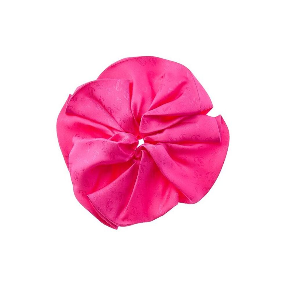 Jimmy Choo Logo Silk Scrunchie, Pink